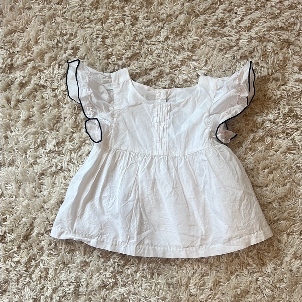Janie and Jack White Ruffle Sleeve Blouse